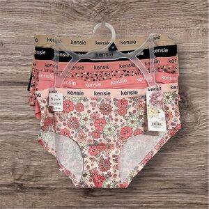 Kensie Pink and Black Panties Set with Soft Fabric and Comfortable Fit